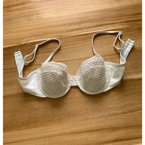 Shade & Shore Womens Crochet Lace Underwire Bra Adjustable Straps Size 36B - Picture 4 of 16